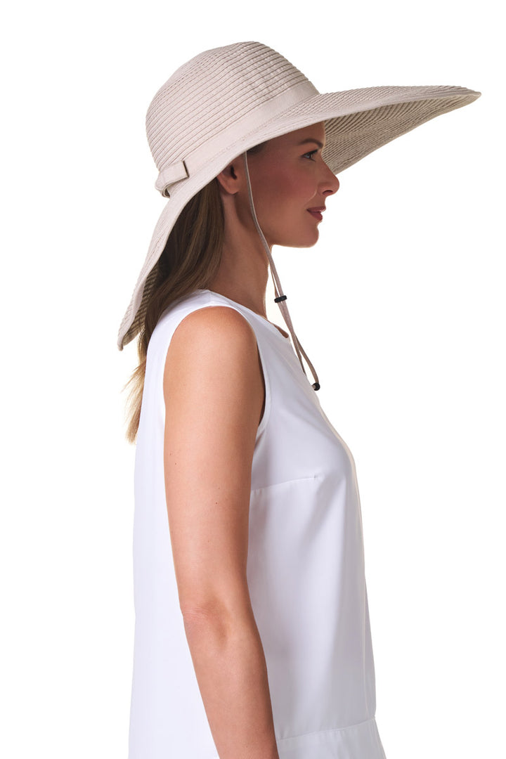 Women's Ultra Wide Sun Hat | Tan position-5