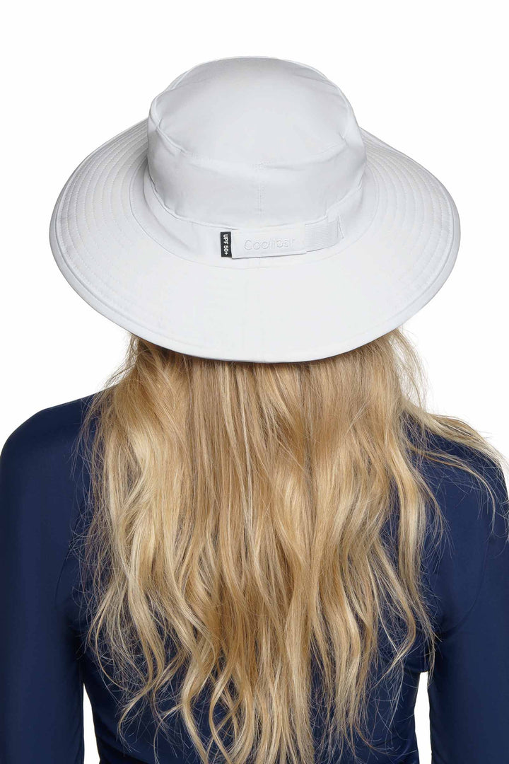 Chlorine Resistant Pool Hat| White position-3