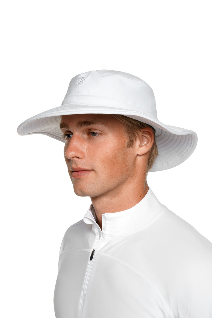 Chlorine Resistant Pool Hat| White position-4