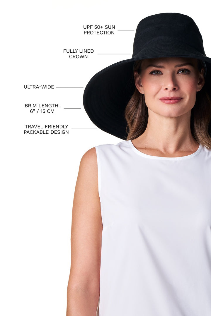 Women's Beach Hat | Black position-6