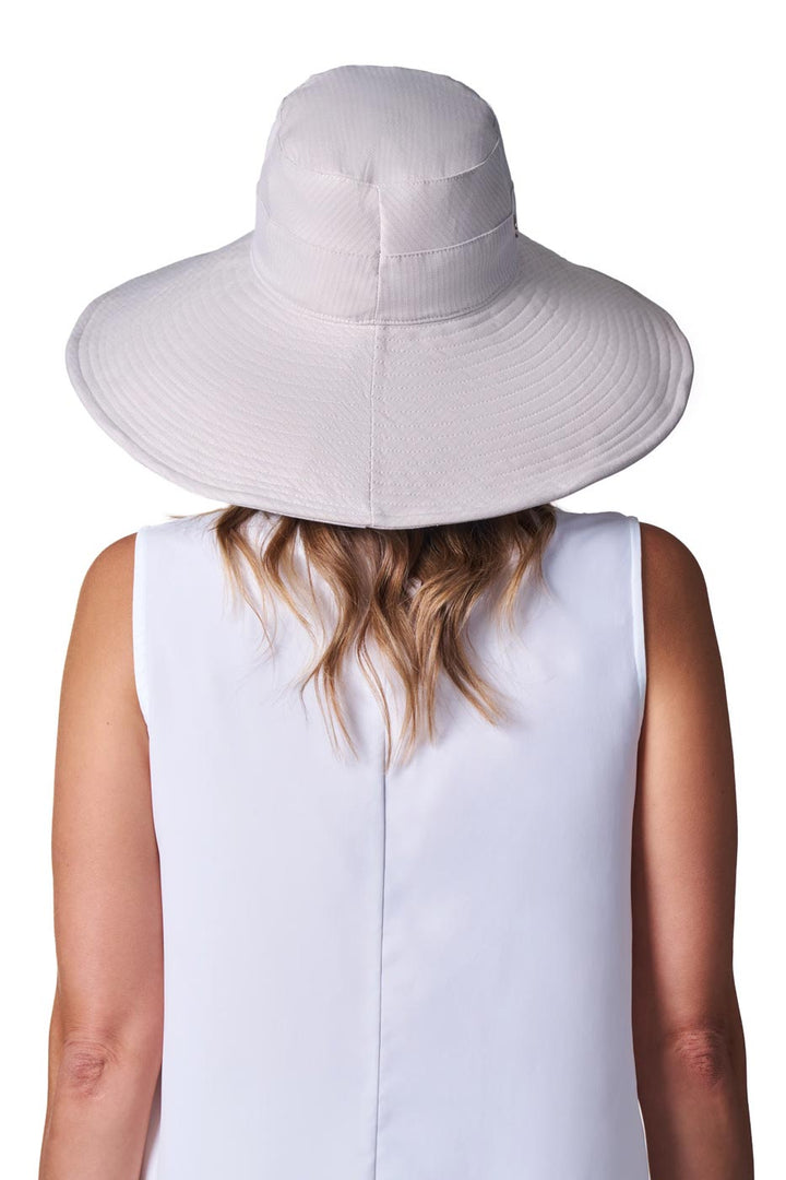 Women's Beach Hat | Natural Modern Herringbone position-4