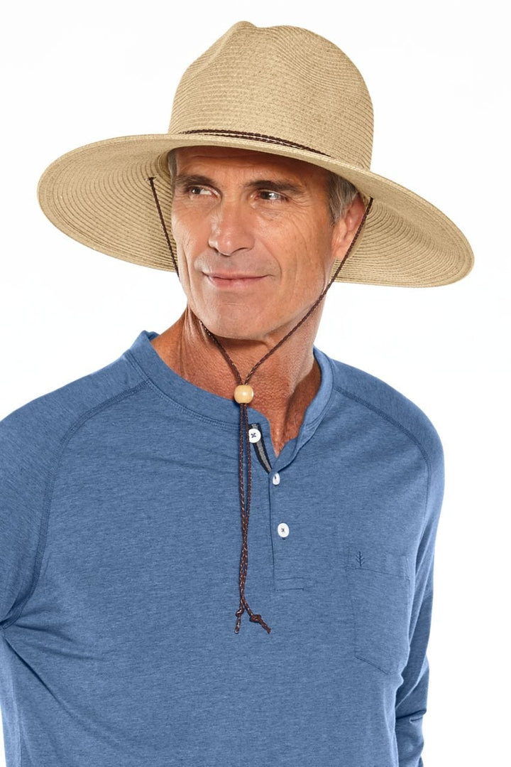Wide Brim Braided Sun Hat | Natural position-4