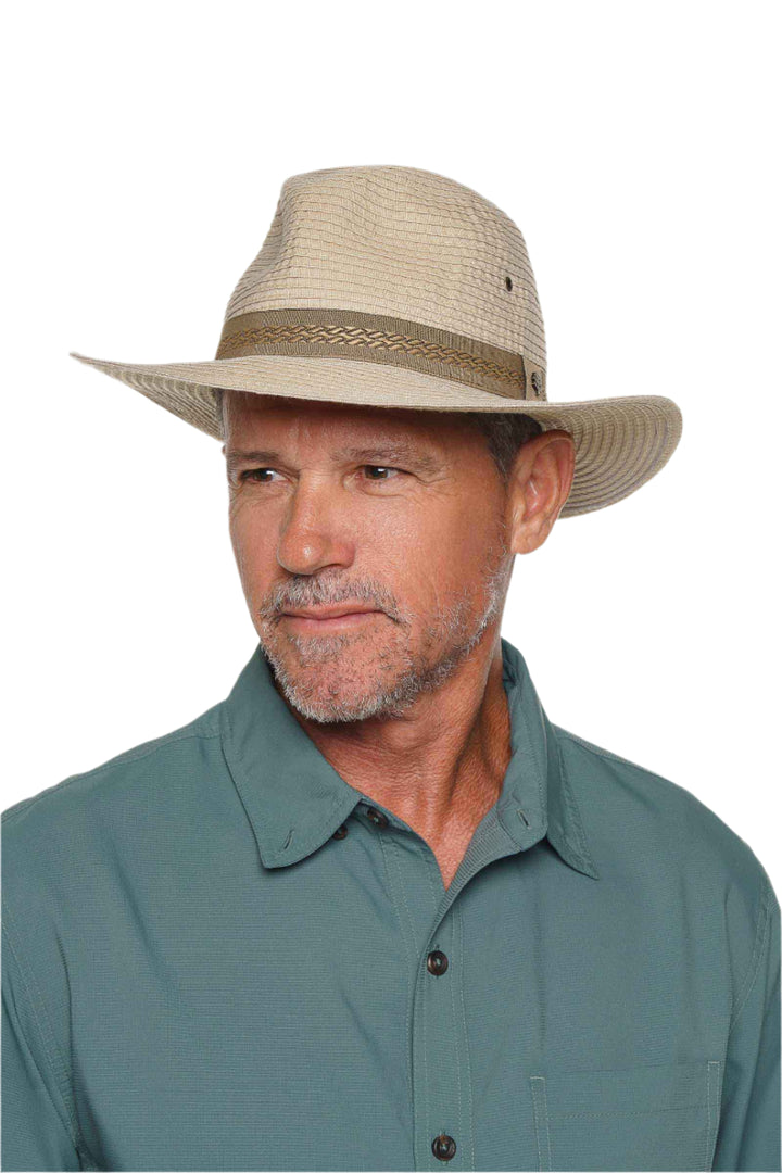 Men's Packable Fedora | Khaki position-1