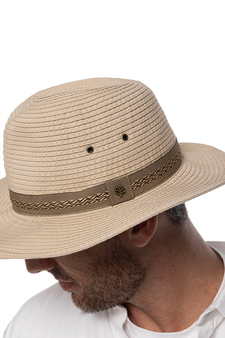 Men's Packable Fedora | Khaki position-5