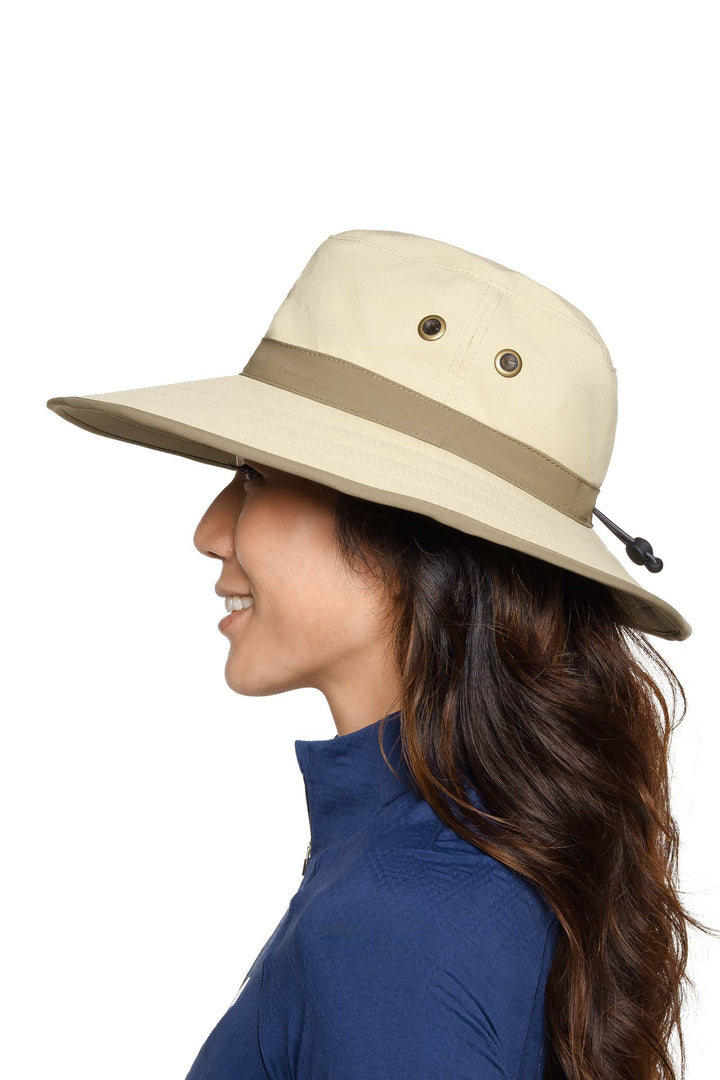 Wide Brim Golf Hat | Tan/Khaki position-4