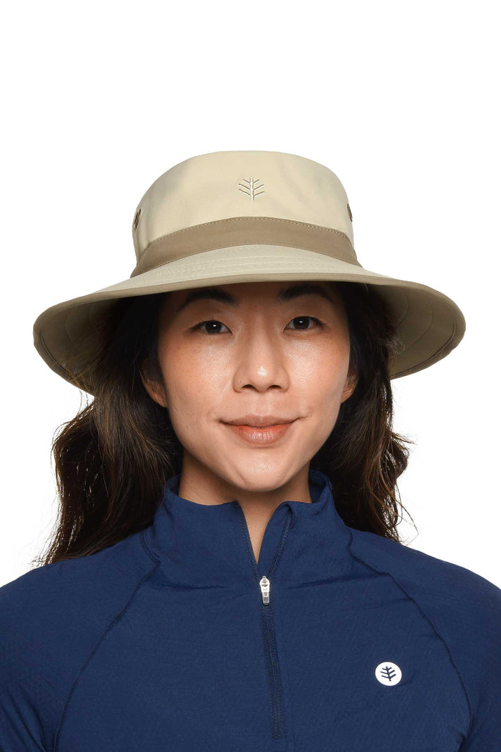 Wide Brim Golf Hat | Tan/Khaki position-2