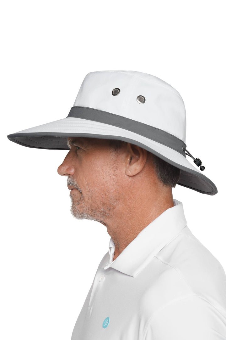 Wide Brim Golf Hat | White/Carbon position-2