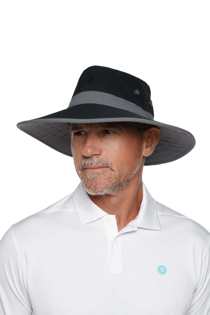 Wide Brim Golf Hat | Black/Carbon position-1
