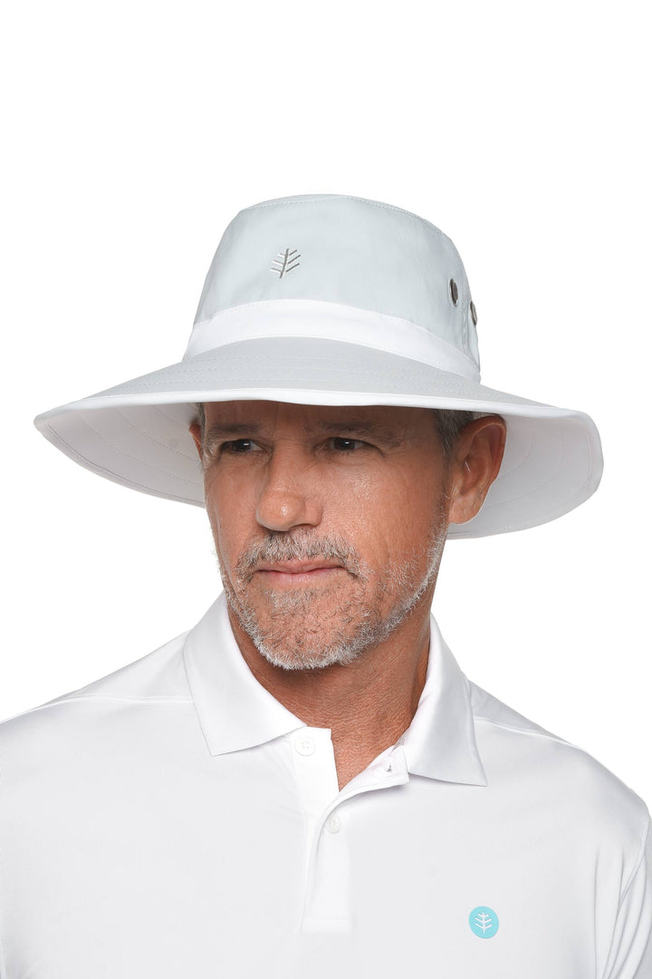 Wide Brim Golf Hat | Silver/White position-2