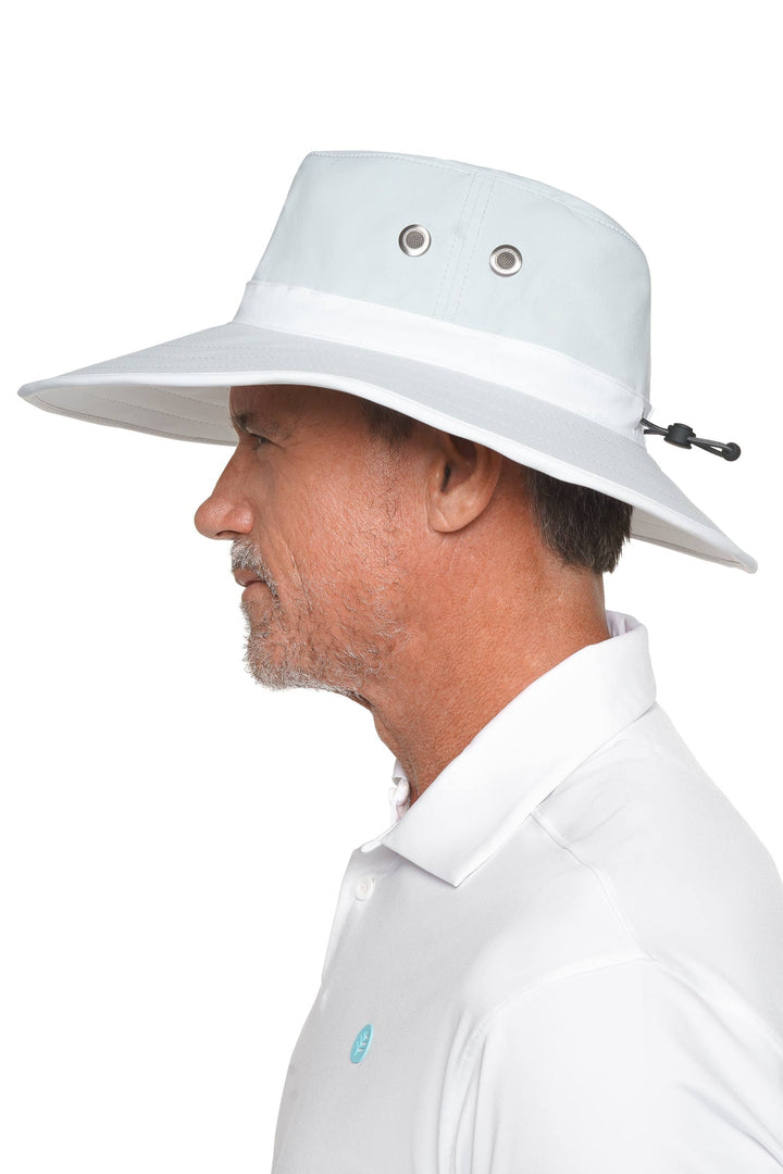 Wide Brim Golf Hat | Silver/White position-5