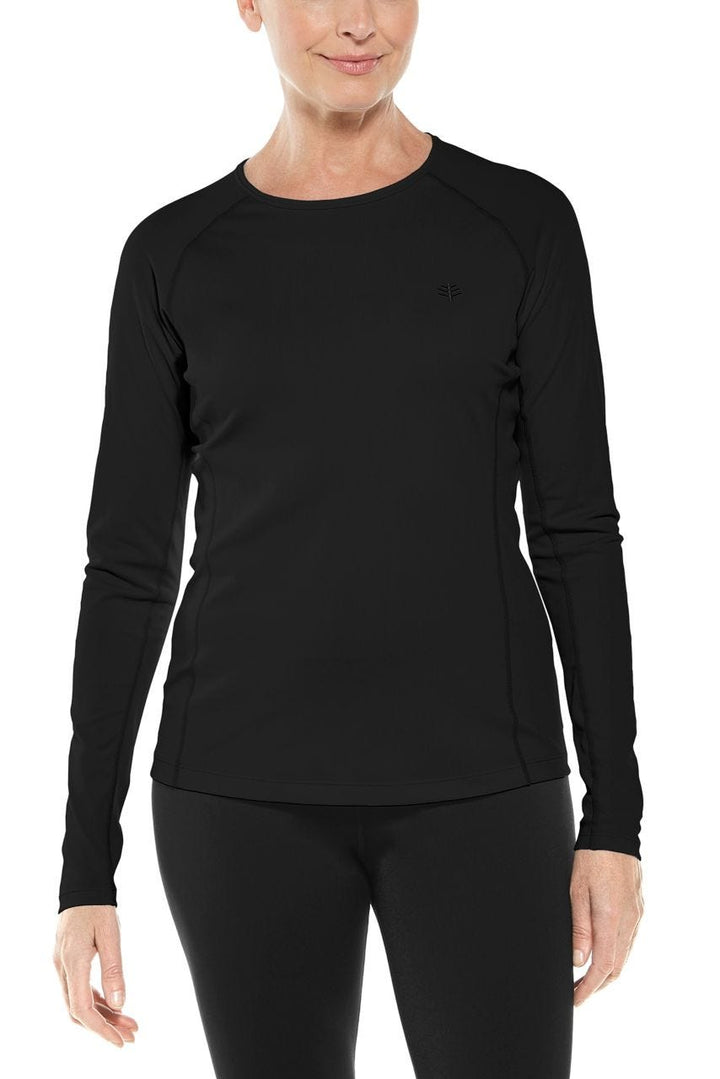 Women's Long Sleeve Swim Shirt | Black position-6