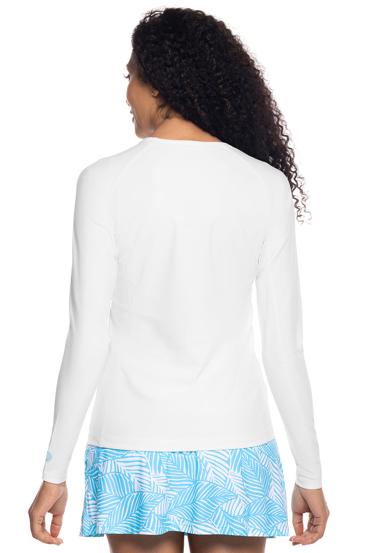 Women's Long Sleeve Swim Shirt | White position-2