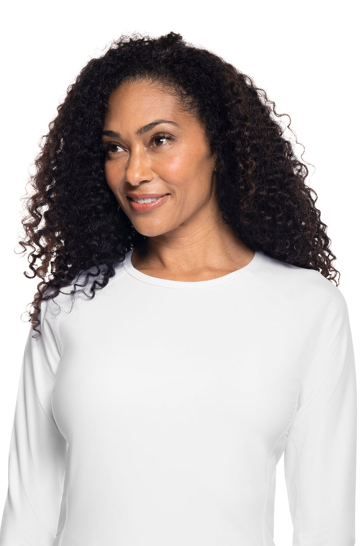 Women's Long Sleeve Swim Shirt | White position-6