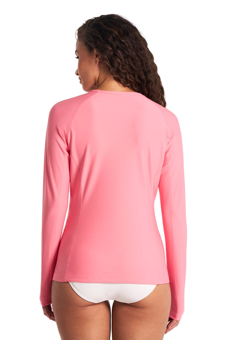 Women's Long Sleeve Swim Shirt | Flamingo Pink position-5