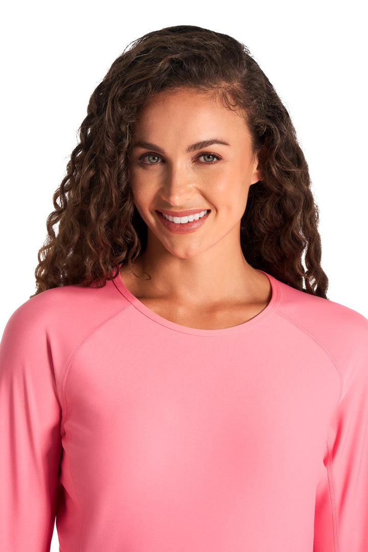 Women's Long Sleeve Swim Shirt | Flamingo Pink position-8