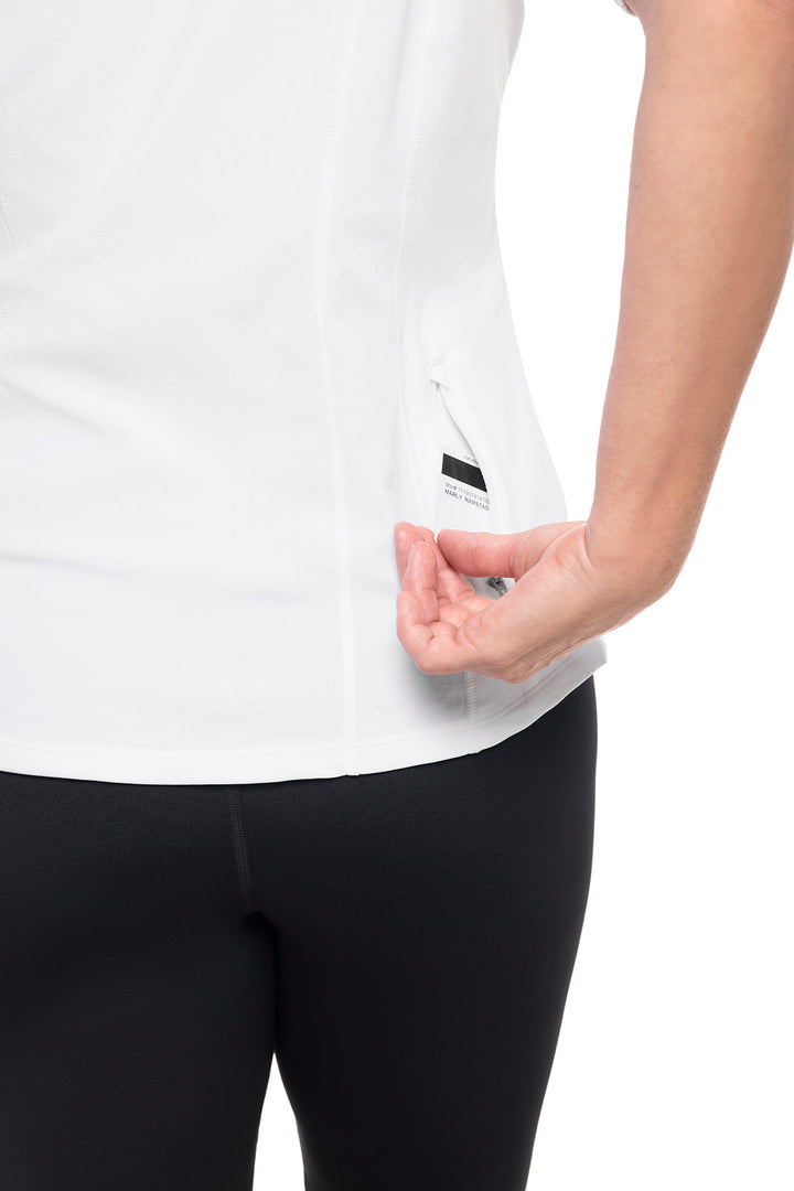 Women's Short Sleeve Rash Guard | White position-5