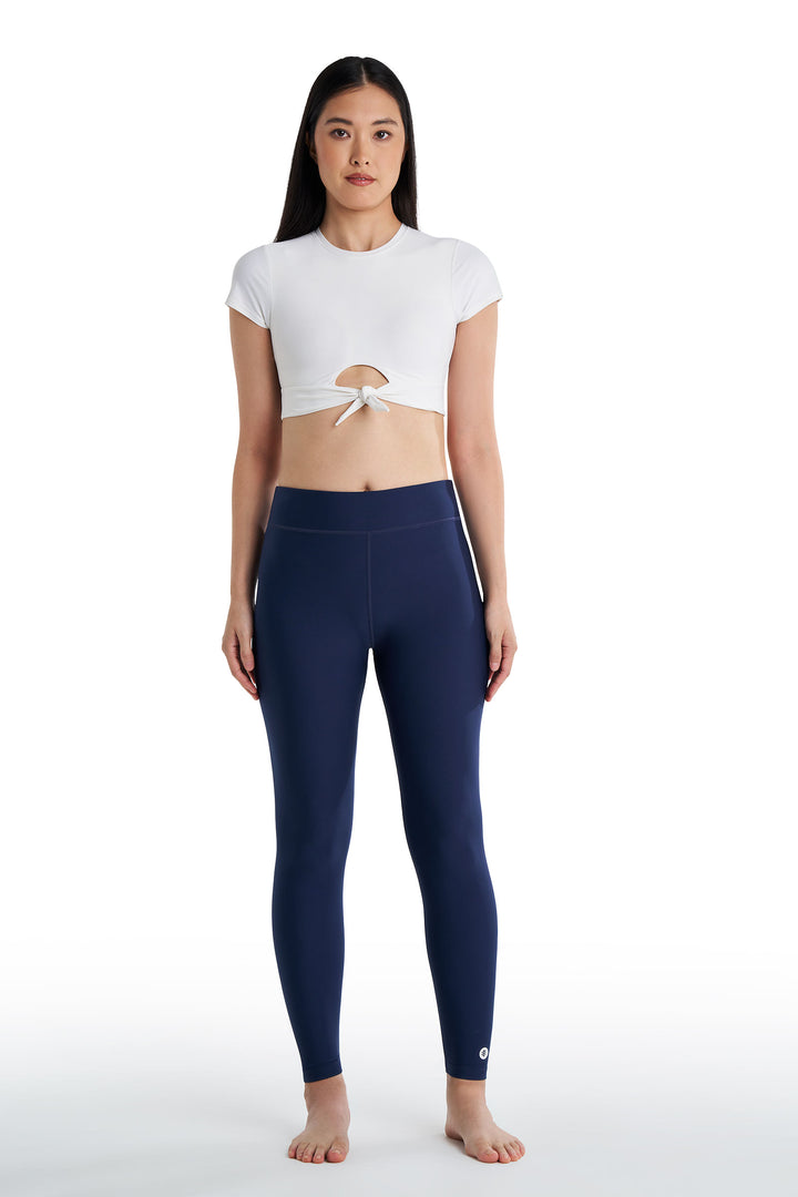 Women's Swim Tights | Navy position-6
