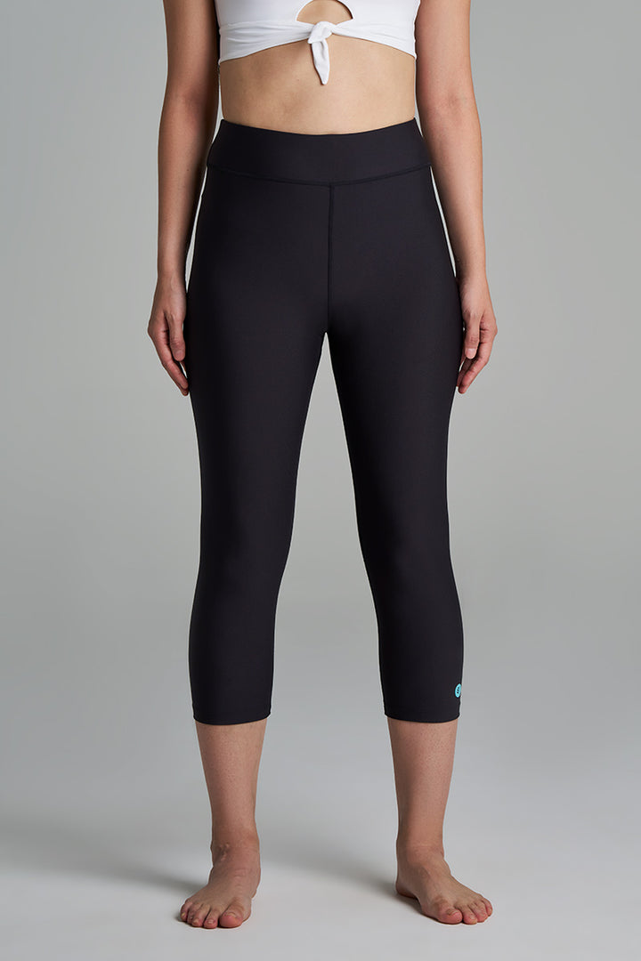 Women's Swim Capris | Black position-1