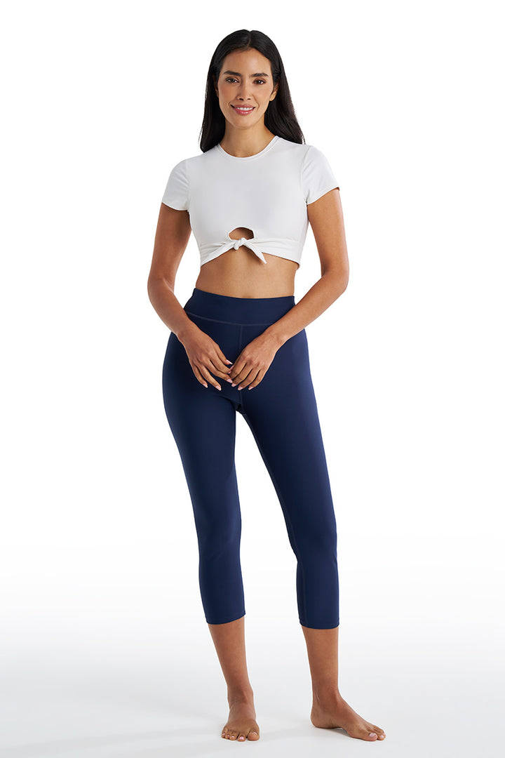 Women's Swim Capris | Navy position-5