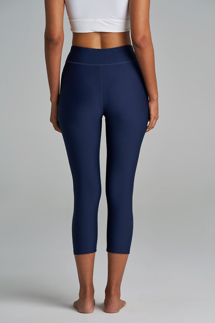 Women's Swim Capris | Navy position-3