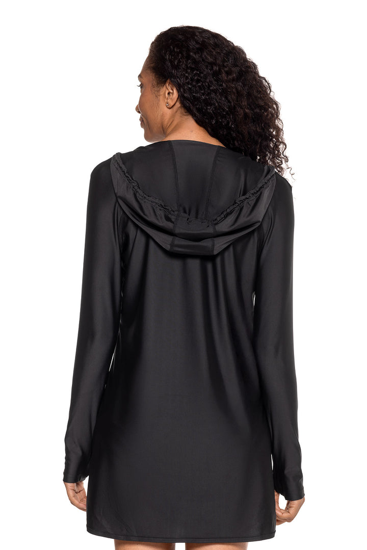Hoodie Cover-Up Dress | Black position-3