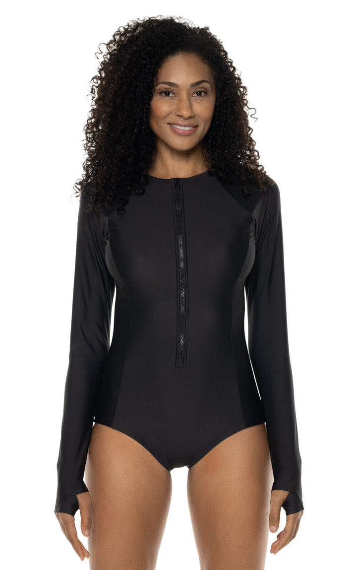 Long Sleeve Swimsuit | Black position-1