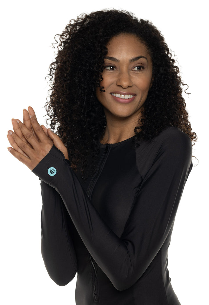 Long Sleeve Swimsuit | Black position-6