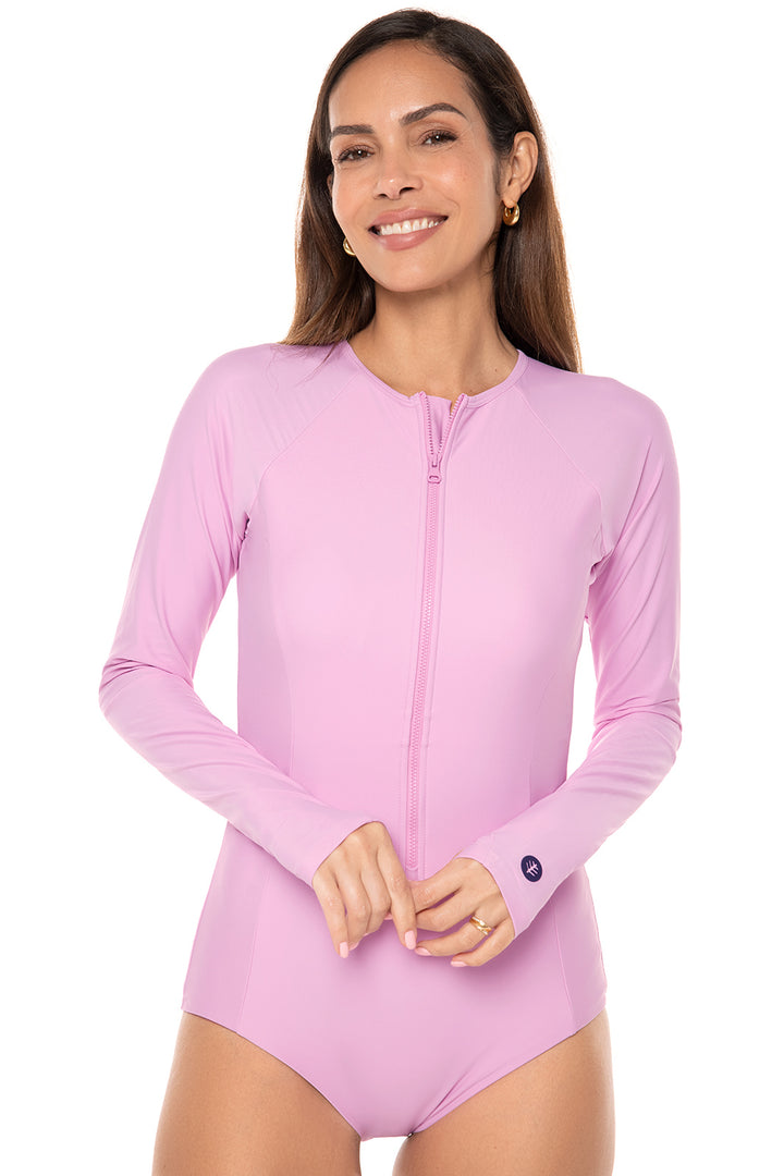 Long Sleeve Swimsuit | Peony Pink position-1