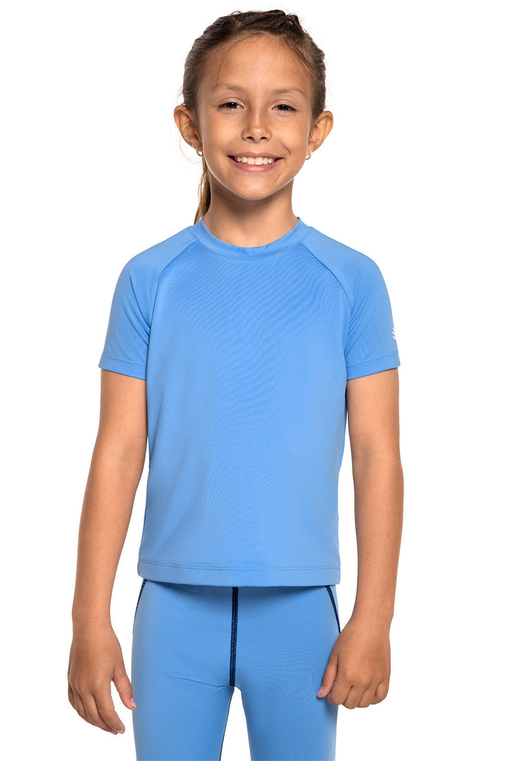 Kid's Surf Short Sleeve Swim Shirt | Clear Sky Blue position-1