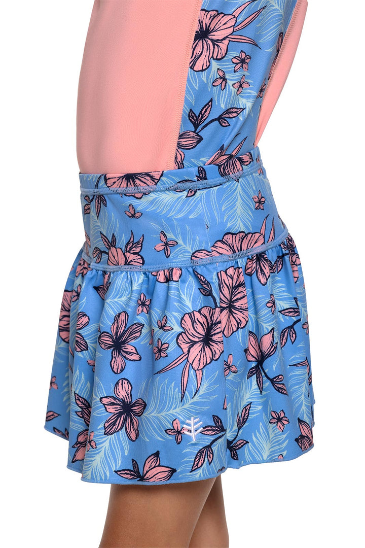 Girls' Swim Skirt | Clear Sky Blue TROPICAL DAZE position-2