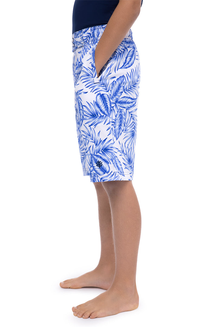 Boys' Swim Trunks | White Ohana Palm position-4