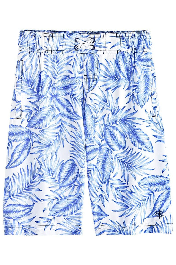 Boys' Swim Trunks | White Ohana Palm position-9