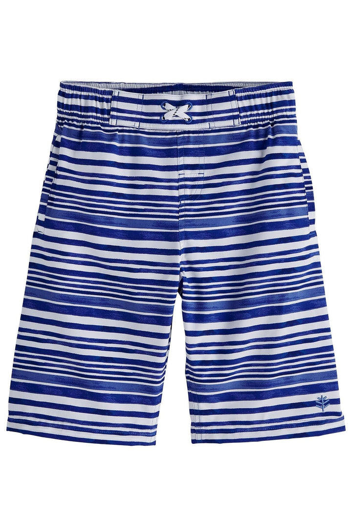 Boys' Swim Trunks | Sailor Watercolor Stripe position-8