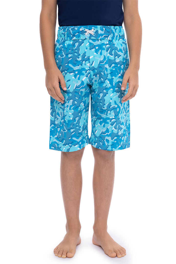 Boys' Swim Trunks | Aruba Blue Sea Camo position-1