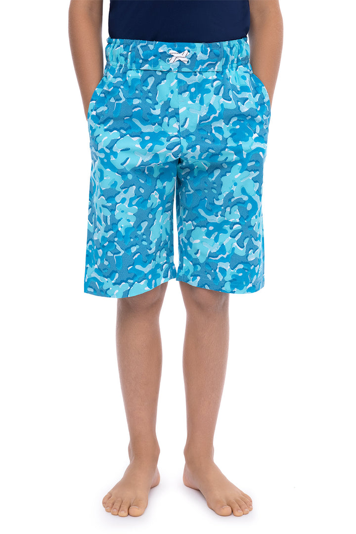 Boys' Swim Trunks | Aruba Blue Sea Camo position-2