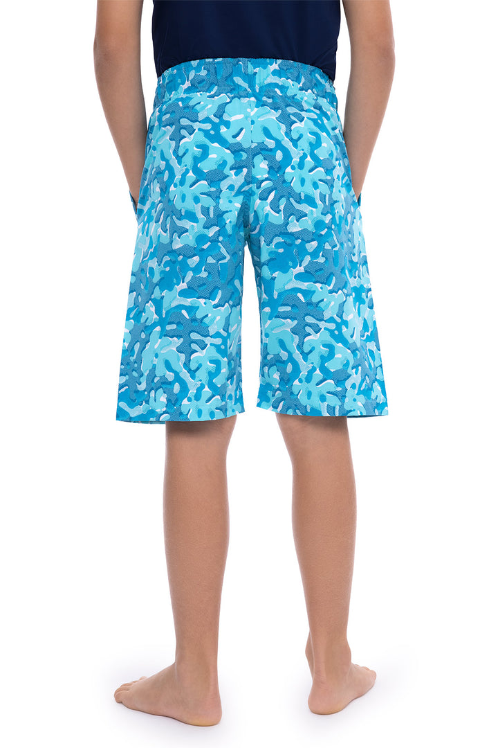 Boys' Swim Trunks | Aruba Blue Sea Camo position-5