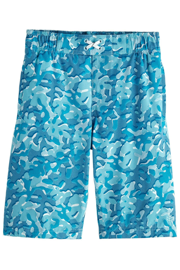 Boys' Swim Trunks | Aruba Blue Sea Camo position-8