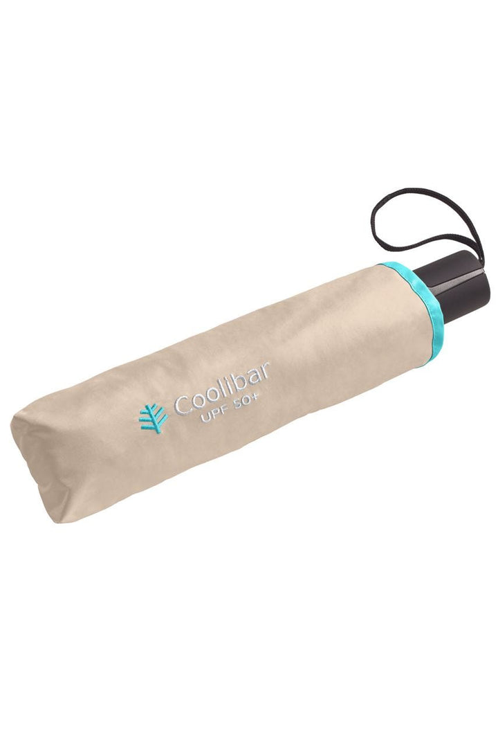 Travel Umbrella | Gold/Aqua Metallic position-3