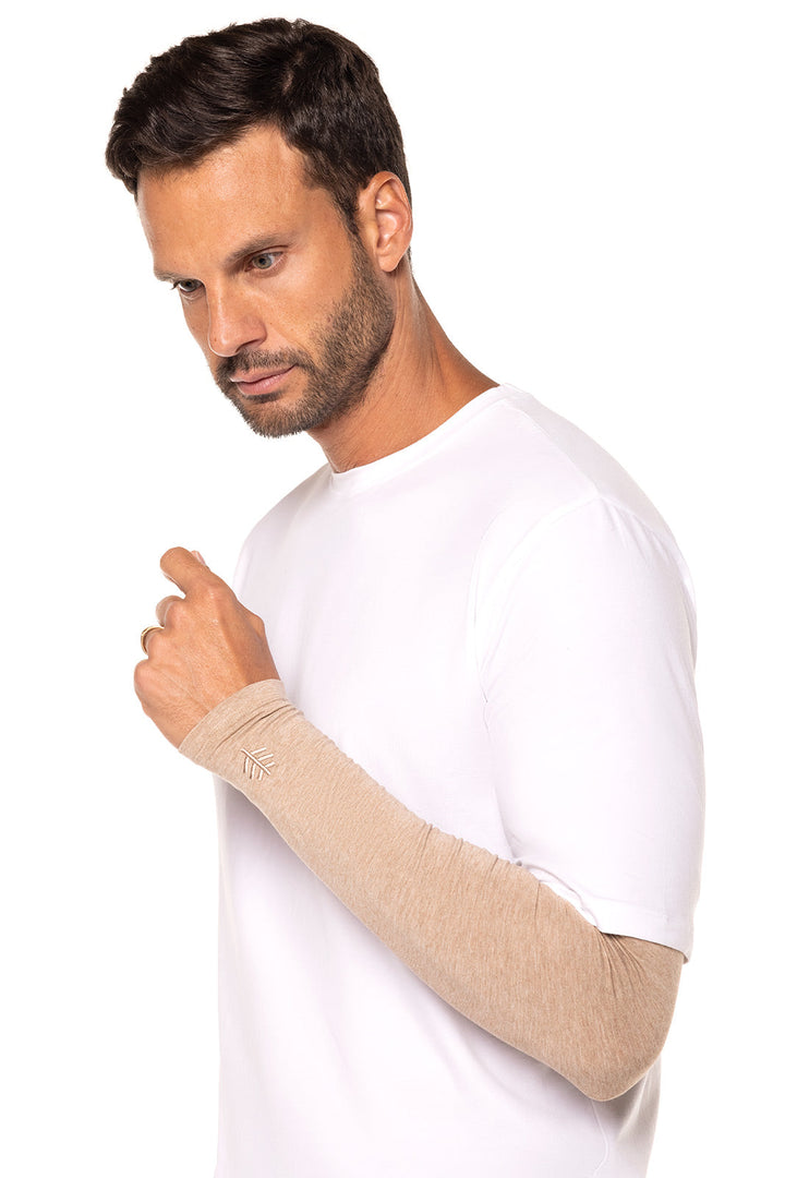 Men's Sun Arm Sleeves | Dark Taupe Heather position-3