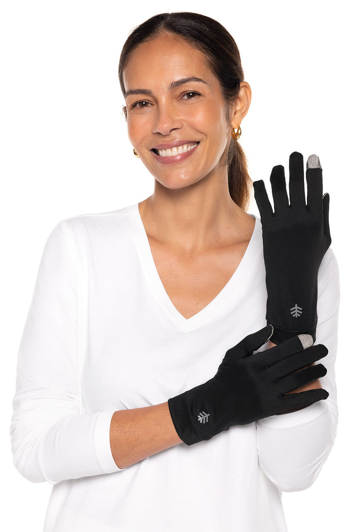 Full Finger UV Sun Gloves  | Black position-4