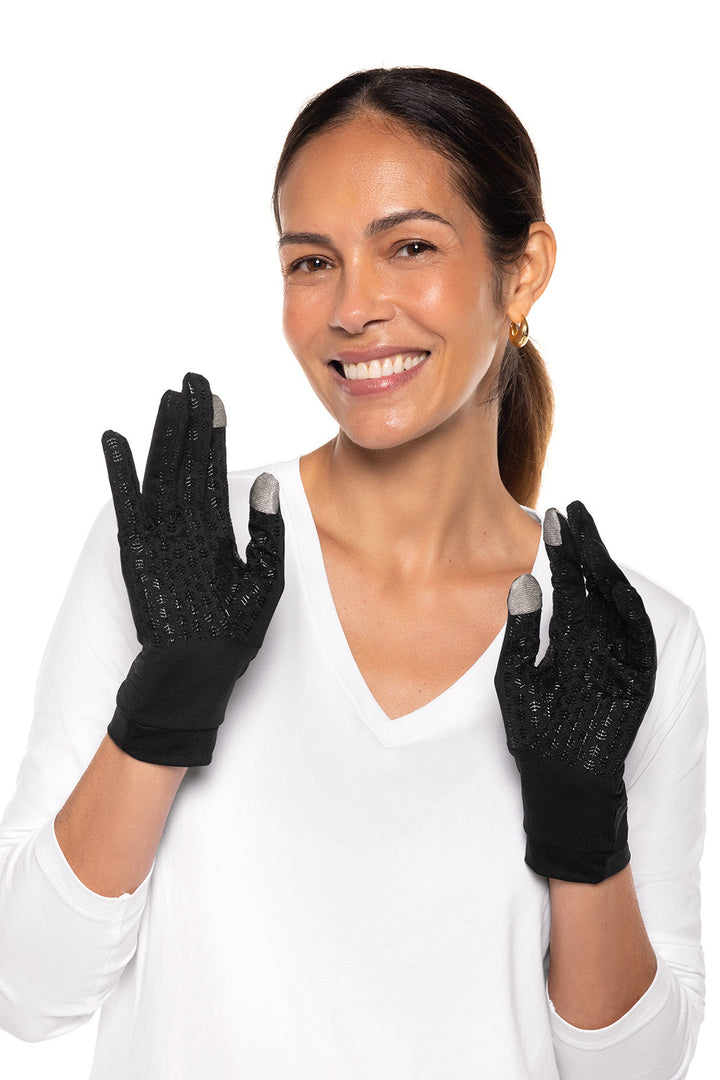 Full Finger UV Sun Gloves  | Black position-5