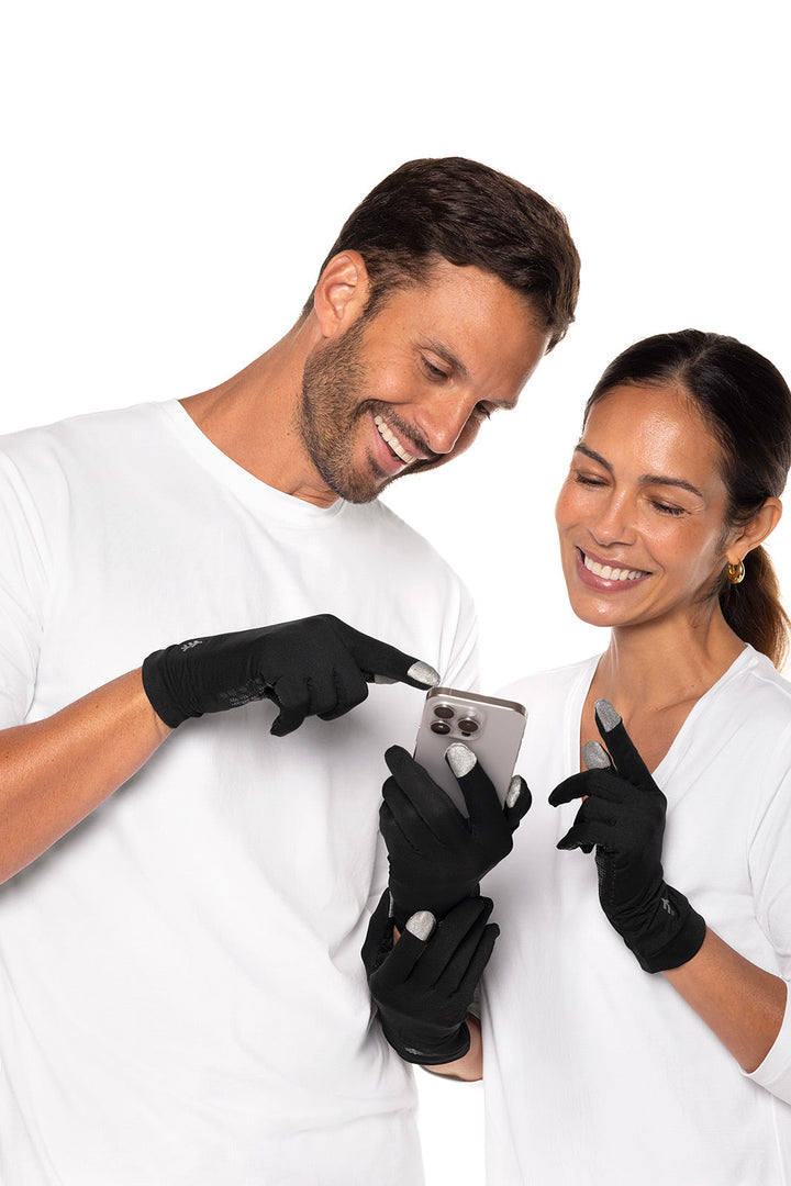 Full Finger UV Sun Gloves  | Black position-6