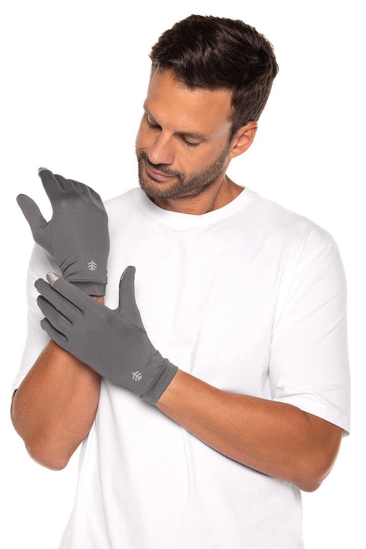 Full Finger UV Sun Gloves  | Charcoal position-2