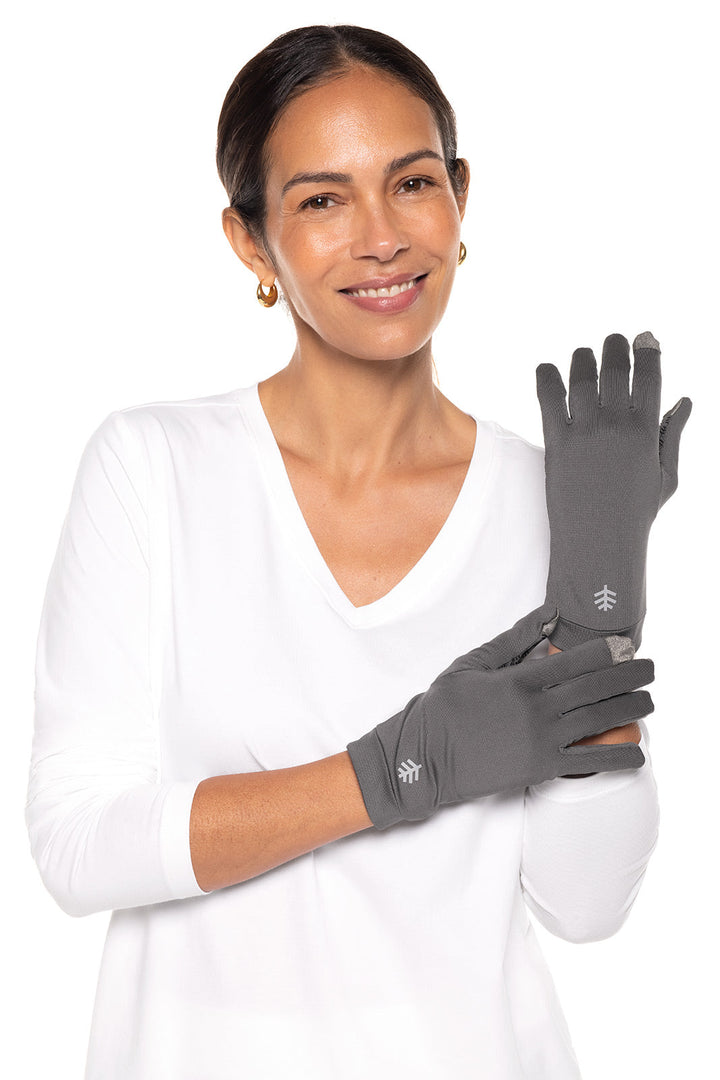Full Finger UV Sun Gloves  | Charcoal position-4