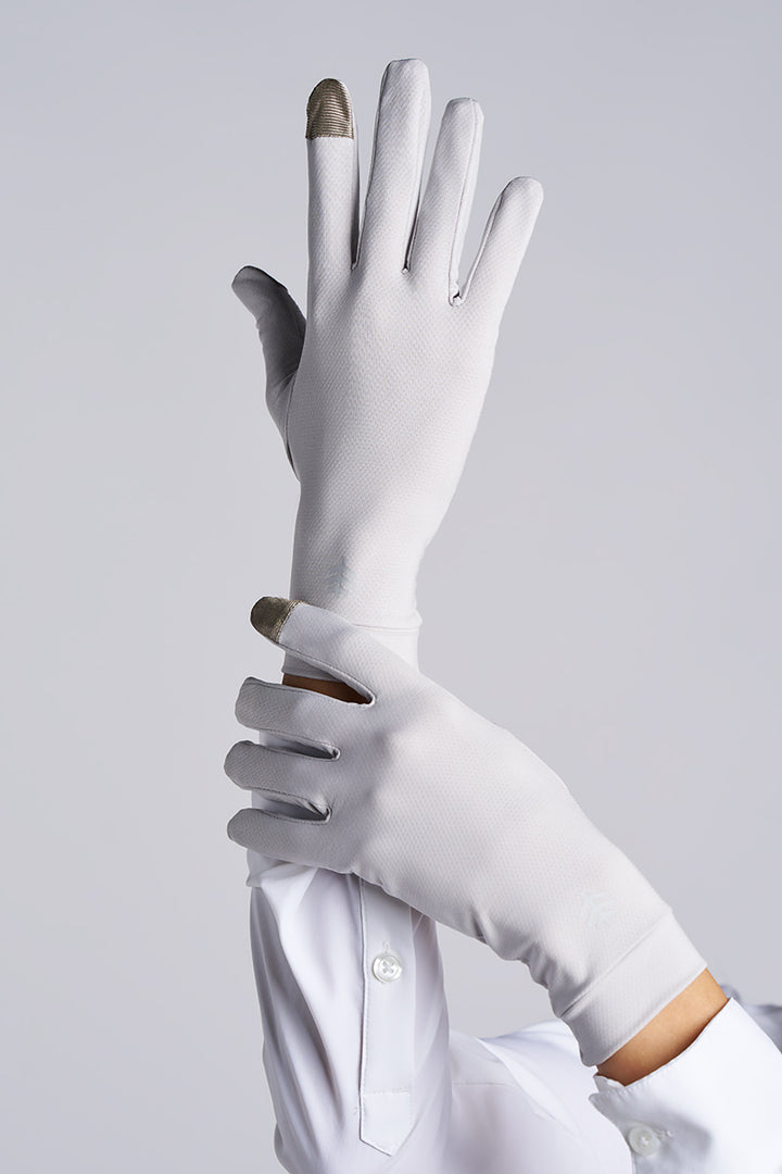 Full Finger UV Sun Gloves | Sleek Grey position-1