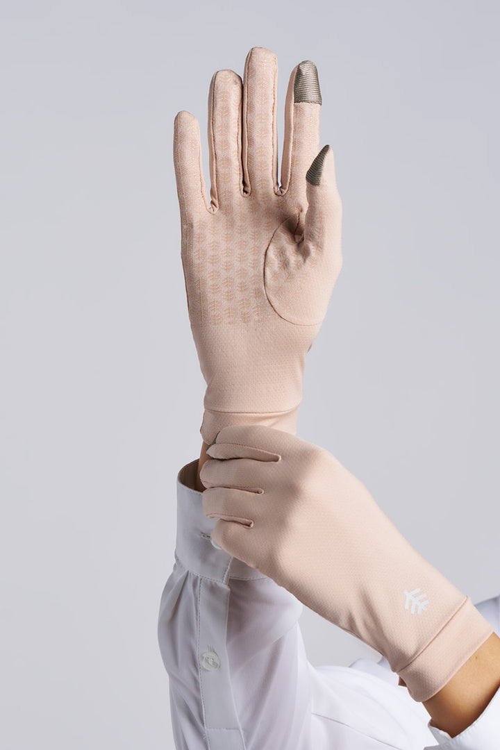 Full Finger UV Sun Gloves  | Beige position-2