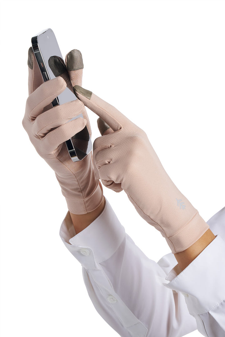 Full Finger UV Sun Gloves  | Beige position-4