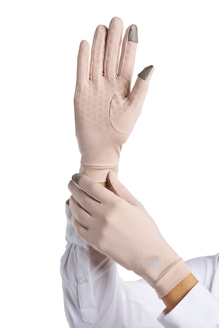 Full Finger UV Sun Gloves  | Beige position-5