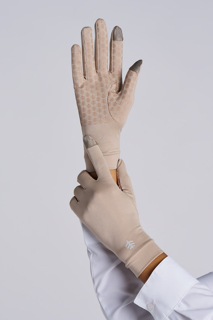 Full Finger UV Sun Gloves | Pale Khaki position-2