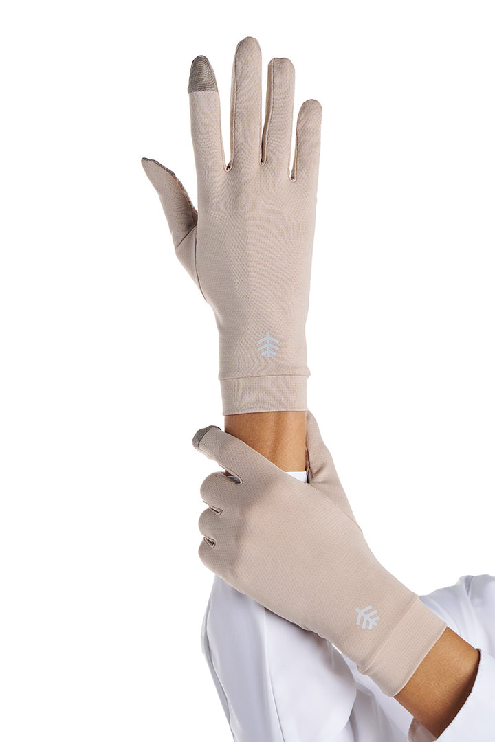 Full Finger UV Sun Gloves | Pale Khaki position-5